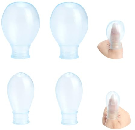 4pcs Silikon Fingerschutz & Zehenschutz, Wiederverwendbare Zehenschutz Silikon, Wasserdicht Fingerschutz Bei Verletzung, Fingerkuppenschutz, Zehenkappen, Ideal für Maniküre, Pediküre, Wundpflege