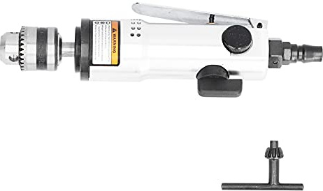 QANYEGN Gerade pneumatische Bohrmaschine, Druckluftbohrmaschine, umkehrbare Bohrmaschine mit Druckluftmotor aus Zinklegierung und hohem Drehmoment für Möbel, Eisenwaren, Maschinen