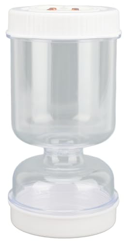 TIKATARER Pot à Cornichons de 25 Oz, Récipient Hermétique pour Cornichons, Récipient à Fourchette en Acier Inoxydable avec Couvercle Rabattable, Idéal pour les, les Olives et les Jalapenos