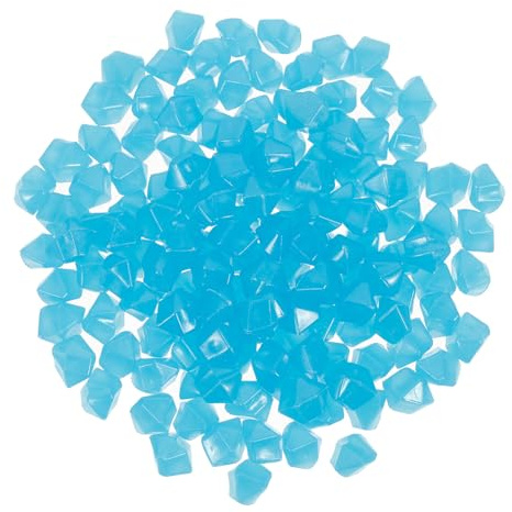 SOLUSTRE Pierres Phosphorescentes Décoratives 400 Pcs en Résine Bleu pour Aquarium et Jardin, Gravier Lumineux pour Décoration D’Aquarium Tortue, Cailloux Lumineux pour Allée et Pelouse