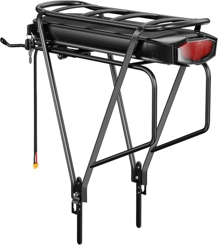 Batterie pour vélo électrique 48V avec Porte-Bagages arrière 14Ah Min Batterie de Rechange pour vélo de Ville, Compatible avec des Moteurs de 50W à 1000W
