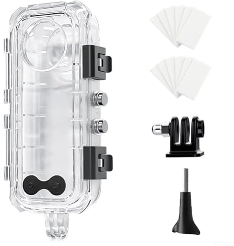 per insta360 X5 Custodia Impermeabile 60m Dive Case Vetro Temperato Subacquea Shell Protettivo per Immersioni Snorkeling Surf 17x7x5cm
