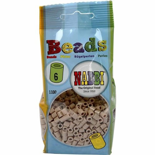 Nabbi Bügelperlen 1.100 Stück beige