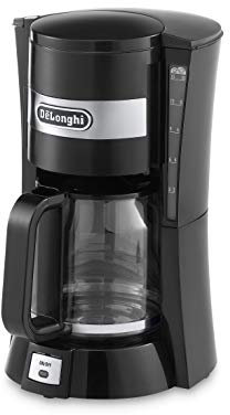 De'Longhi ICM15210.1 Cafetera de goteo para 10 tazas, 900 W, 1.25 L, acero inoxidable, negro