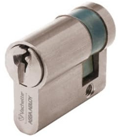 Vachette Demi-Cylindre de Serrure Mécanique FIRST pour Porte - Une Entrée 40x10mm - Mécanisme 5 Goupilles Sécurisé - 3 Clés - Installation Facile - Garantie 2 Ans - Finition Nickelée