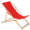 Green Blue Strandstuhl Buche Classic Strandliege (rot), 118x59x8 cm