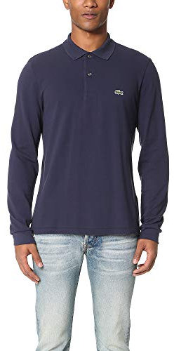 Lacoste Men's L-1312 Long-Sleeve Polo Shirt, Blau (Philippines NE8), S (Size: 3)