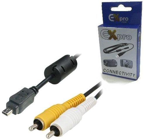Ex-Pro USB Digital Camera Audio Video Cable - Sony Alpha DSLR-A70, DSLR-A100, DSLR-A200, DSLR-A300, DSLR-A350, DSLR-A450Y, DSLR-A450L, DSLR-A450, DSLR-A500Y, DSLR-A500Y, DSLR-A500L, DLSR-A500, DSLR-A550Y, DSLR-A550Y, DSLR-A550L, DSLR-A550, DSLR-A850, DSLR-A850Q, DSLR-A900 D-SLR Digital Camera