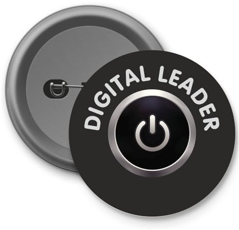 School Stickers Digital Leader Button Badges - School Tech Ambassador Pins - Pupil Leadership Identification - Smart Classroom Helper Recognition - 38mm Round Badges (Pack of 20)