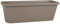 EDA - Jardinière Chorus 7,5 L - Plateau Clipsé avec Réserve d'eau - Drainage en Croix - 39,8 x 18,8 x 16,1 cm - Taupe