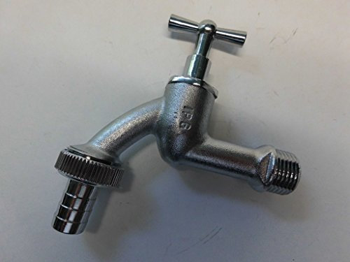 Messing Auslaufventil DN 15 (1/2) Auslaufhahn matt verchromt