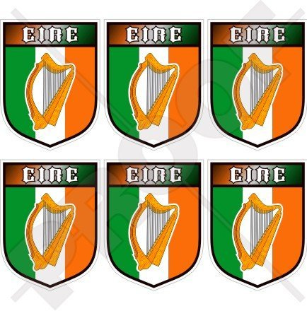 Irland Irish Irland Gälische Harfe Shield 40 mm (40,6 cm) Mobile, Handy Vinyl Mini Sticker, Aufkleber X6