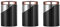 Tower T826001RB Linear Set of 3 Storage Canisters, Stainless Steel, Black and Rose Gold , 11.6 x 11.6 x 17 cm