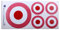 1 x 100 mm-4* & 4 x 50 mm Target Mod Pink laminierter Aufkleber für Helm Auto Fahrrad Roller MioVespa Collection