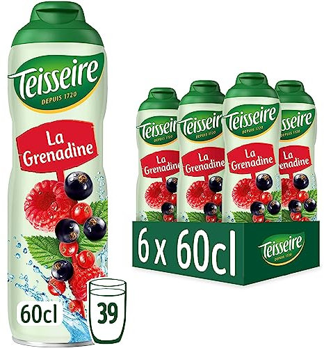 Pack de 6 bidons grenadine Teisseire 60 cl