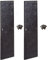 Pair of Black Antique Cast Iron Door Finger Push Plates 11.5 with Screws