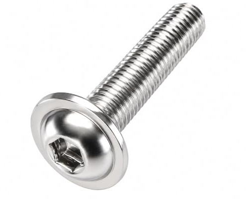 Linsenkopfschrauben mit Flansch, 10 Stück, M5x60 mm, V2A Edelstahl, ISK | ISO 7380/2, A2 , Innensechskant