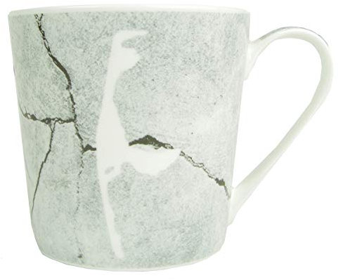 Kaffee-Becher- KRUG Sylt- Sylter Becher/blau-weiss bzw bunt/Syltmotiv/Motiv Sylt/Sylter Becher/Strandtasse-Becher (Beton Insel SYLT)