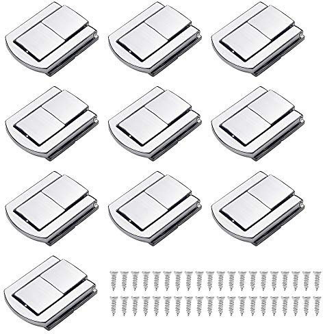 Lucywey 10 Stück kofferverschluss Chest Lock Latch,Einstellbare Verschluss Schatullenverschluß für holztruhe Boxen, Fällen(Silber)