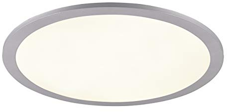 Reality Leuchten LED Deckenleuchte Tiberius R62984087, Kunststoff titanfarbig, inkl. 16 Watt LED