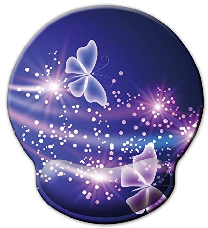 Tapis de Repose-Poignet,Tapis de Souris Ergonomique avec Mousse à mémoire de Forme,Tapis de Support de Poignet de Souris en Caoutchouc antidérapant pour Les Jeux de Travail - butterfly001