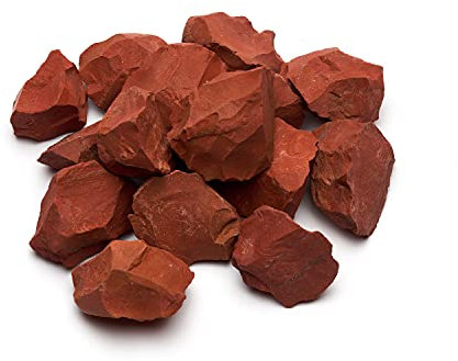 PURAJA Roter Jaspis Edelsteine Set | Naturbelassene Premium Rohsteine | Vielseitige Verwendung als Wassersteine, Heilsteine, Chakrasteine | Sortenreine Kristalle