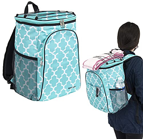 dbest products Bolsa de Playa aislada para Picnic, Senderismo, Camping, lonchera a Prueba de Fugas para Mujer, Azulejos marroquíes, Mochila