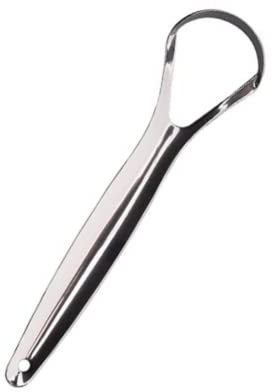 Limpiadores de Lengua, Raspador lengua Mangos Acero Inoxidable, Limpiador de Lengua, Reduce el Bucal Mal Aliento Higiene Cepillos de Lengua