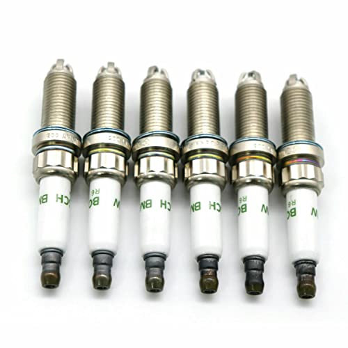 6 Stück Zündkerze 12 12 0 037 244 ZGR6STE2 12120037244 Compatible with BM E81 E87 E88 E90 E93 E60 CAIJUN-AUTO