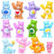 IOSCDH 12pcs Bärchen Farben Cartoon Bär Cake Topper, Niedlichen Harz Bär Doll dekoration,Mini Figuren,Kuchen Ornament, Party Dekoration Cake Topper,Desktop Zubehör Verzierung(Zufällige Farbe