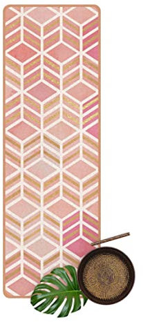 Yogamatte - Take the Cake Gold und Rose, 61cm x 183cm, Kork