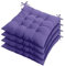 ZZZMRH Chair Cushions Pack of 2 Seat Pads for Dining Chairs, Garden Chair Cushions Tie On_9 Stitch_Purple Indoor/Outdoor Seat Cushions Comfortable Chair Pads for Kitchen Seat Pads 9 stitch cushions
