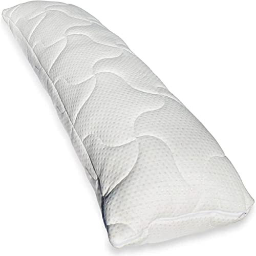 Traumreiter Seitenschläferkissen Memory Foam 140x50 [Extrabreit & Dick] 20 cm hoch, orthopädisches Kissen Visco XL langes Lagerungskissen Erwachsene, Seitenschläfer Body Pillow Schwangerschaftskissen