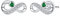 Arrebol Unendlichkeit Ohrringe Damen 925 Sterling Silber Infinity Ohrstecker mit Grün Herz Zirkonia Ohrschmuck Für Frauen Mädchen mit Geschenkbox