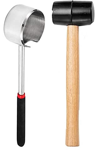 Voiakiu 2 Opener Kit | Stainless Steel Opening Tool with Edges | Useful Kitchen Gadgets, Rubber Mallet and Maker with Nonslip Handle