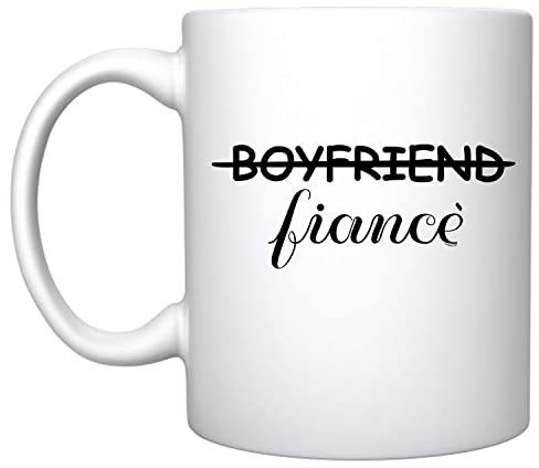 Veracco Keramik-Kaffeetasse für Freund, Verlobte, für ihn, Geburtstagsgeschenk, lustige Erinnerung an das Zusammensein, Jahrestag (weiß)
