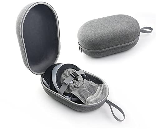 Palumma Funda de transporte de realidad virtual, funda de viaje rígida para gafas de juego PS5 VR2, funda protectora con bolsillo para accesorios/venda/tapa de lente (gris)