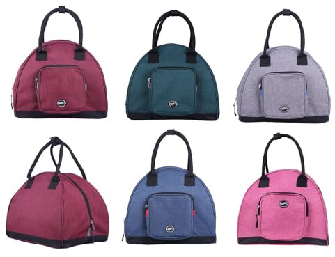 netproshop Klassische Reithelmtasche 25x32x28cm Unifarben 300D wasserabweisend, Farbe:Pink