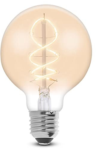 LIGHTDELUX 1x Edison Vintage Glühbirne E27 4W Retro LED Lampe Warmweiß 1800K Ideal für Nostalgie und Retro Beleuchtung im Haus Café Bar LDS018-1