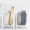 Kiswleon 2 Stück Teller Organizer Schrank,Tellerhalter Metall Tellerständer Einfach Teller Organizer mit Leicht zu Tragenden Griffen,Dish Drying Rack für Teller Schneidebretter Topfdeckel(Weiß S)