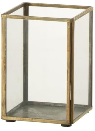 J-Line Windlicht - Glas/Metall - Bronze - Small