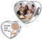 LaMenars Personalized Photo Charms Geburt Blume April Daisy Perlen Sterling Silber Anpassen Bild Liebe Herz für Frauen Armbänder und Halsketten Geschenke für Mädchen