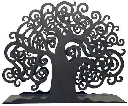 Portatovaglioli da Tavolo, Porta Salviette Cucina, in Metallo Decoro Albero Foglia, Casa Bar Pizzeria (ALBERO 3)