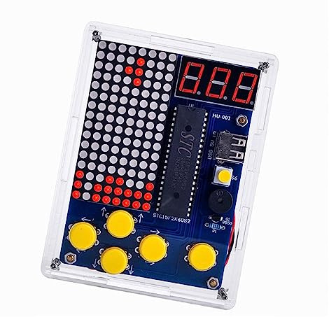 Kit de Console de Jeu Rétro Avec 51 Micro-Ordinateur à Puce Unique pour Classiques Rétro, Ensemble de Soudage Électronique, 51 MCU Avec Étui