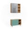 Vicco Conjunto de Muebles de baño RUDI, Verde Menta/Roble, 2 Piezas