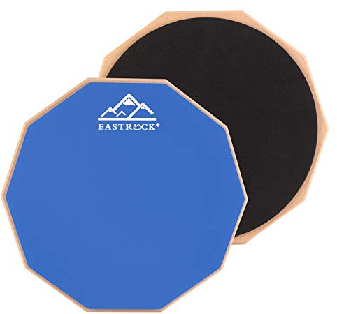 EASTROCK Übungs Drum Pad mit Leisen Drum-Pads Snare Übungs Drum Pad mit Drum Pad Aufbewahrungstasche für 12-Zoll Anfänger Übungs Drum Pad Leises Drumpad Set mit Drumsticks(Blau)