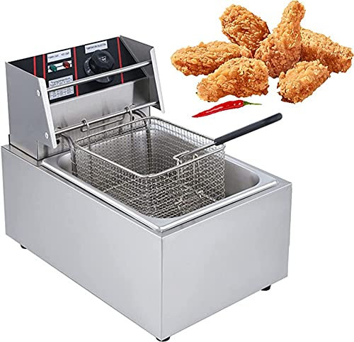 2500W Electric Fryer, With Timer And Temperature Control, 5.5L Deep Fat Fryer With Thermostats And Filter Plate, With Baskets, For Home And Commercial Use Easy Commercial Fryer small gift