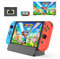 GKEAPZA Switch Dock per Switch Adattatore OLED TV Switch Docking Station con HDMI 1000 Mbit RJ45 Ethernet LAN 3 USB 2.0 Porta Tipo C Ricarica Connettori USB C Base di viaggio Supporto portatile