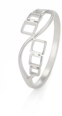 Dreamtimes Einfache Geometrische Ring für Frauen Mädchen Einzigartige Kleine Rechteckige Edelstahl Gold Farbe Finger Ringe Minimalistische Geometrische Aussage Hochzeit Band Ringe (11)