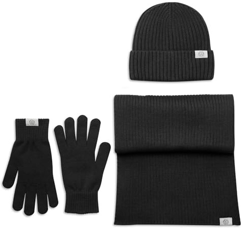Volkswagen 1K6084303B Winter-Set (Mütze, Schal, Handschuhe), mit VW Logo Badge